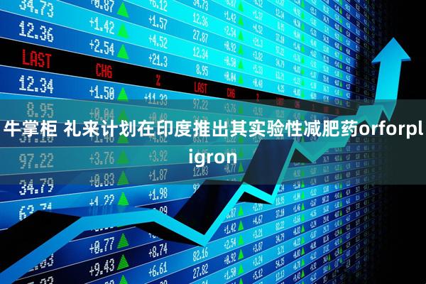 牛掌柜 礼来计划在印度推出其实验性减肥药orforpligron