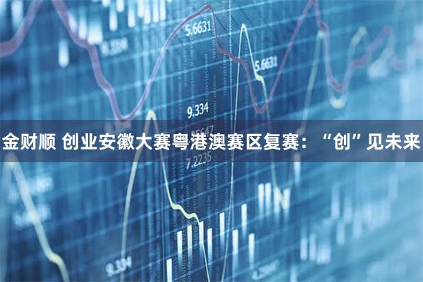 金财顺 创业安徽大赛粤港澳赛区复赛：“创”见未来